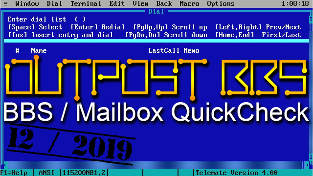 BBS / Mailbox QuickCheck: Outpost BBS