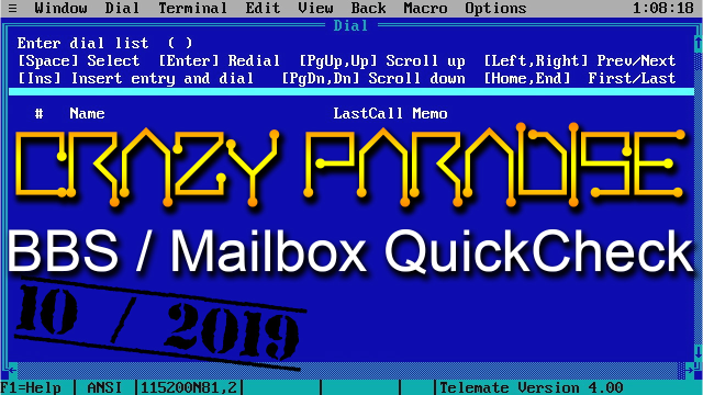 BBS / Mailbox QuickCheck: Crazy Paradise