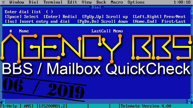 BBS / Mailbox QuickCheck: Agency BBS