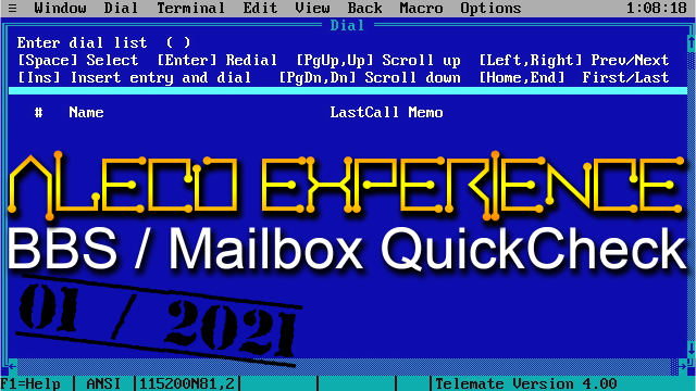 BBS / Mailbox QuickCheck: Aleco Experience BBS