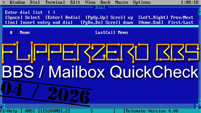 BBS / Mailbox QuickCheck: FlipperZero BBS